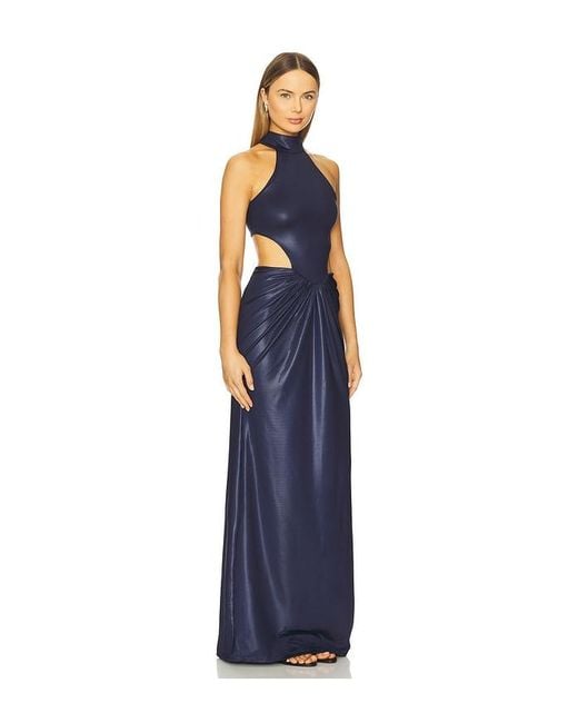 Mariandree Gaitan Blue Corina Dress