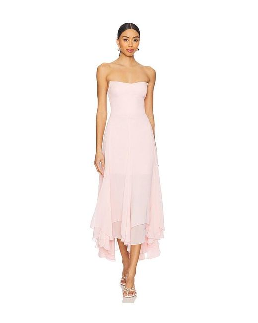 Amanda Uprichard Dress ミディ丈ドレス Pink