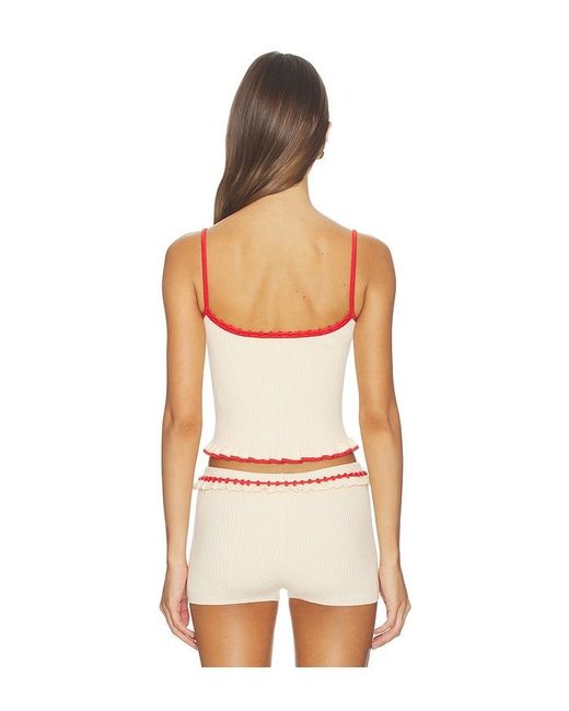 Lovers + Friends Multicolor Felina Cherry Embroidered Tank