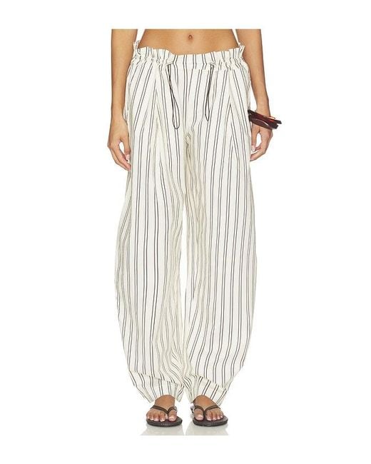 WeWoreWhat White Adjustable Waist Pant