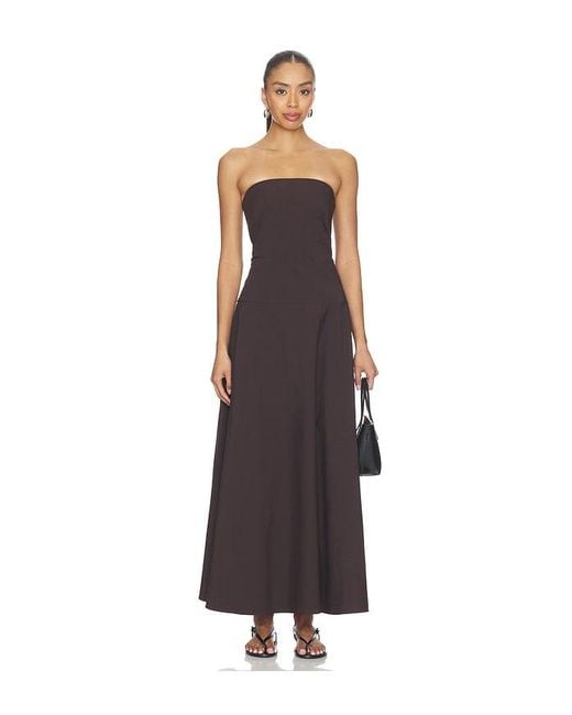St. Agni White Strapless Rouleau Dress