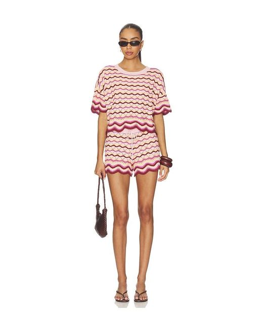 LSPACE Red Sunchaser Top
