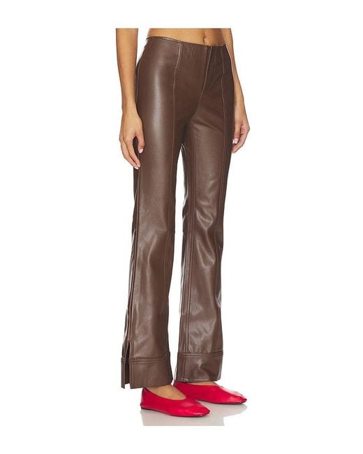 Free People Brown Glow Up Faux Leather Pant
