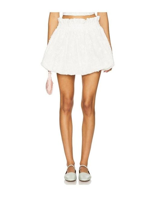 Agua Bendita White X Revolve Brenda Bubble Mini Skirt