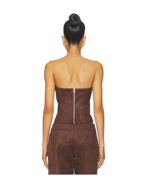BY.DYLN Brown Avila Corset Top
