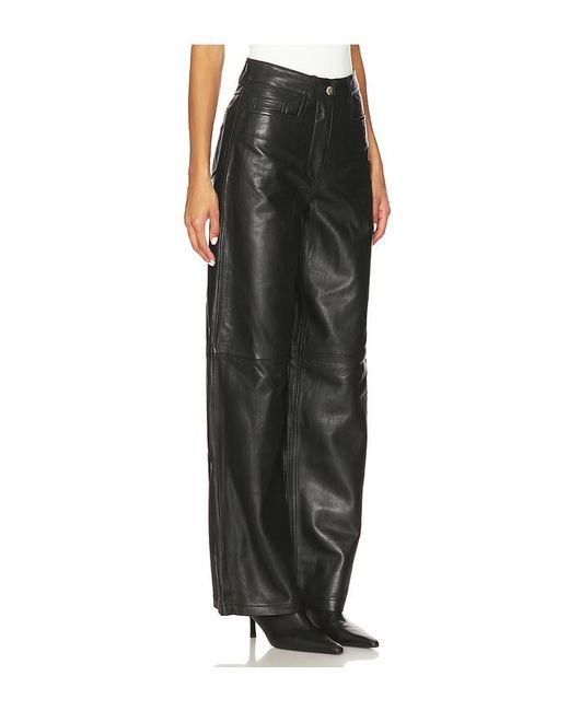 Remain Black Cocoon Leather Pants