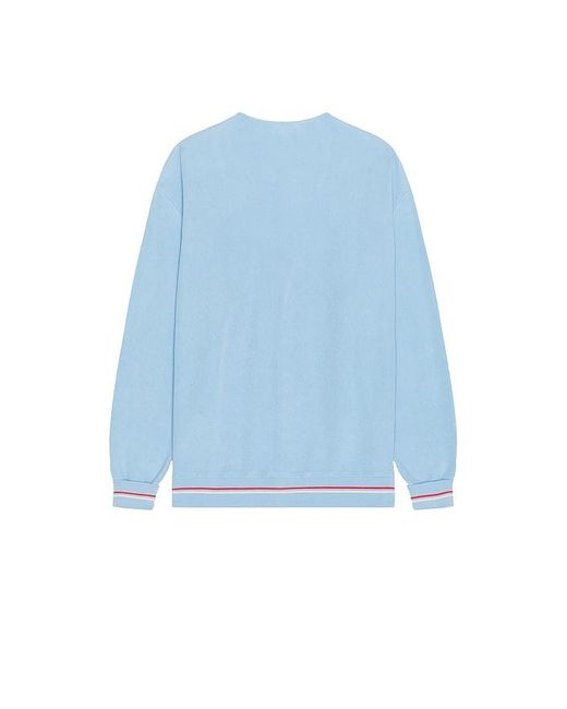 Lacoste Blue Relaxed Fit Stripe Accent Cardigan for men