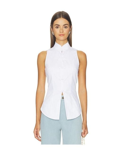 SAU LEE White Rhoda Top