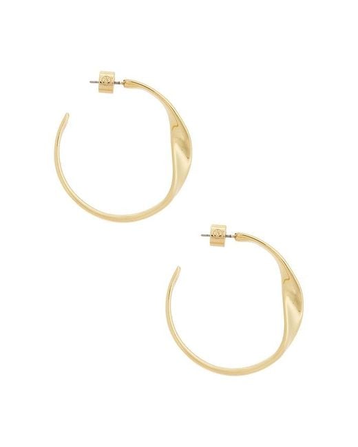 Ettika Metallic Heirloom Twist Medium Hoop Earrings