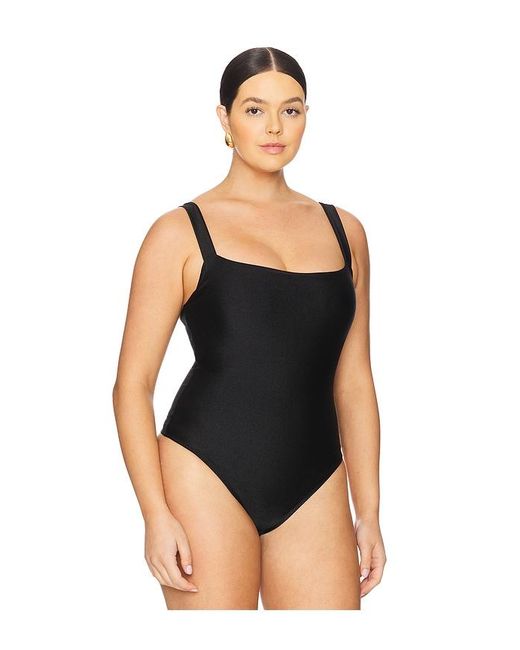 GOOD AMERICAN Black Compression Shine Bodysuit