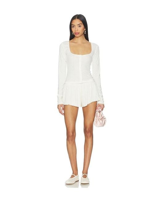 Lovers + Friends White Isobel Top