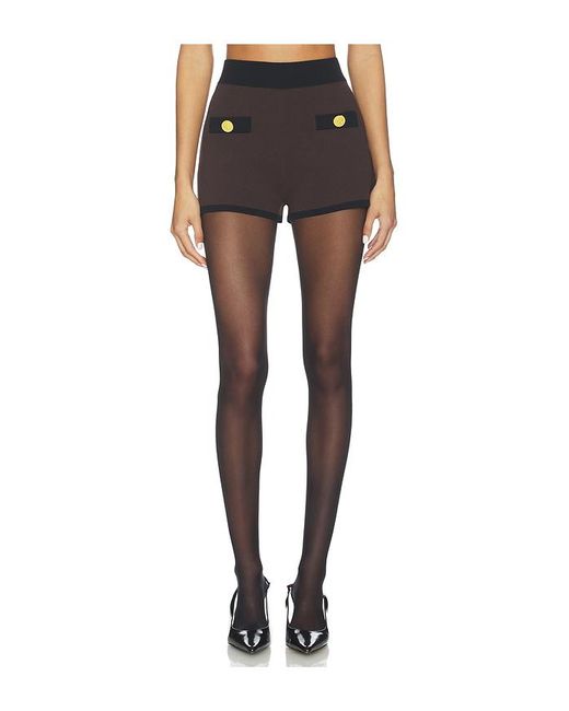 L'Agence Black 'Agence Gestrickte Mikro-Shorts Lumi