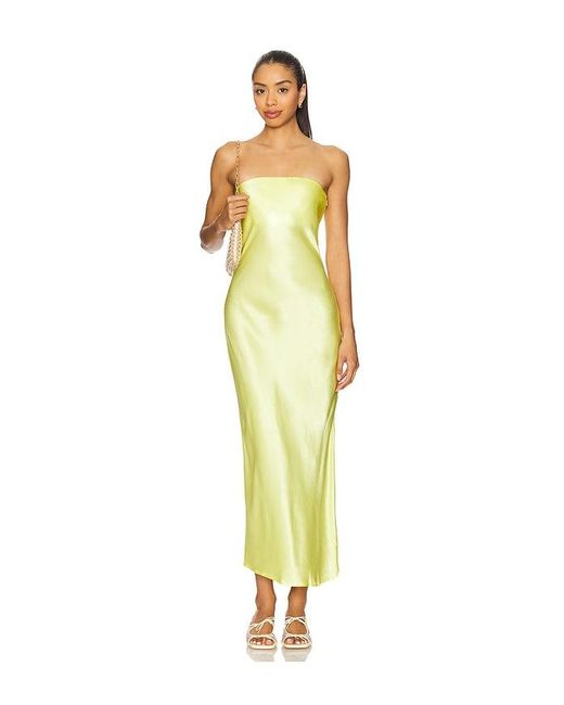 SNDY'S Yellow X Revolve Angel Strapless Midi Dress