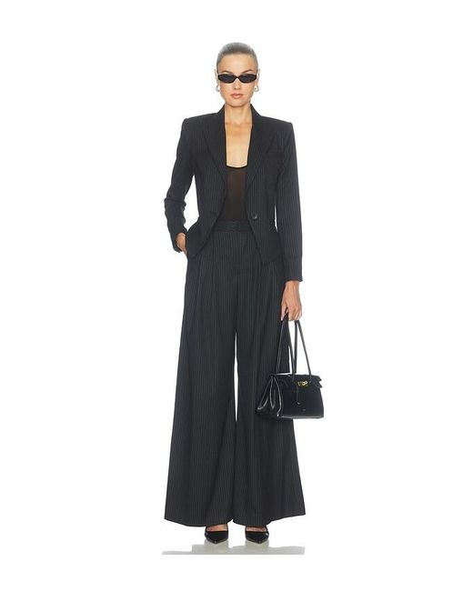L'Agence Black Shelsy Wide Leg Pant
