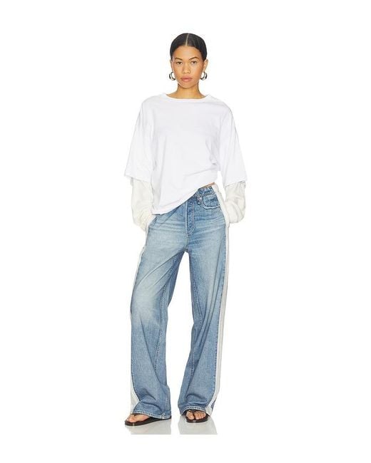 Rag & Bone Blue Rb Miramar Terry Wide Jeans