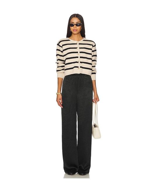 Line & Dot Black Benni Stripe Cardigan