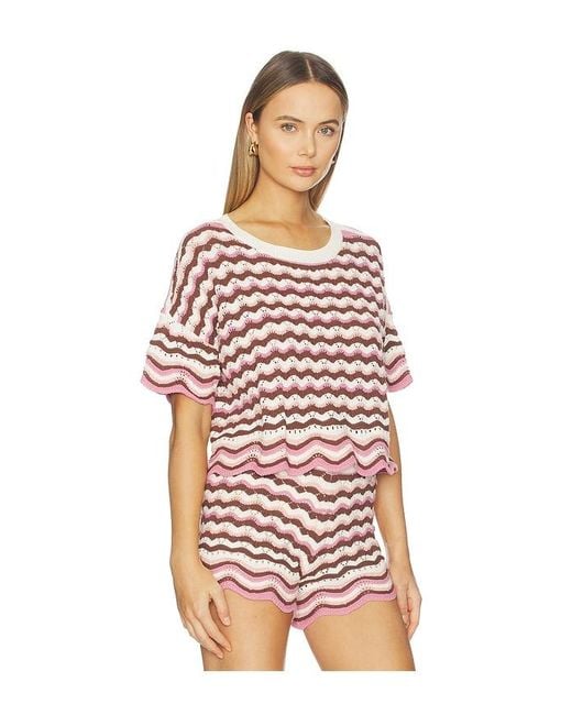 LSPACE Red Sunchaser Top
