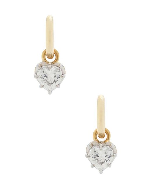 Shashi Metallic Heart Georgian Cut Earring