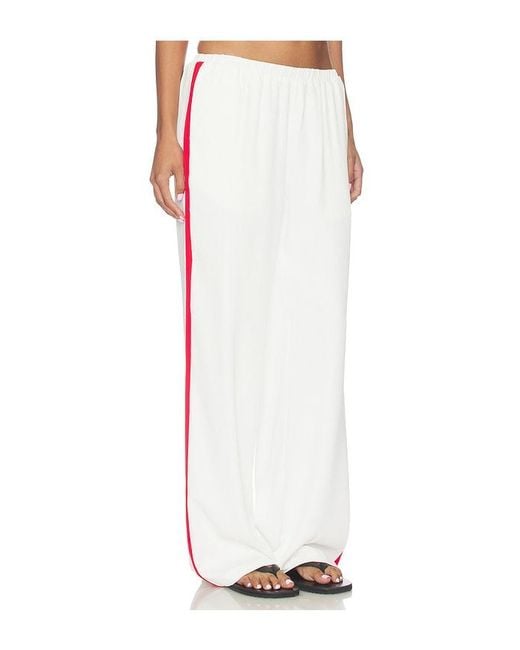 SNDY'S White Reed Contrast Pant