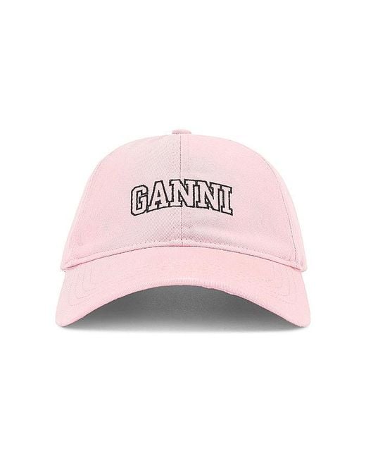 Ganni Pink Cap Hat