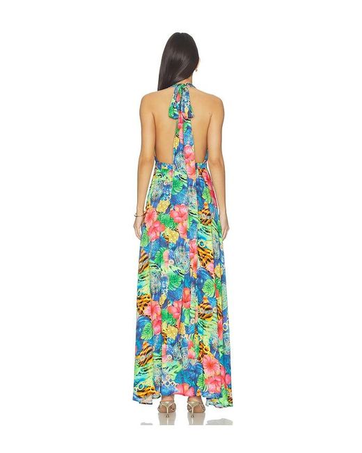 Luli Fama White Jungle Reign Convertible Maxi Dress