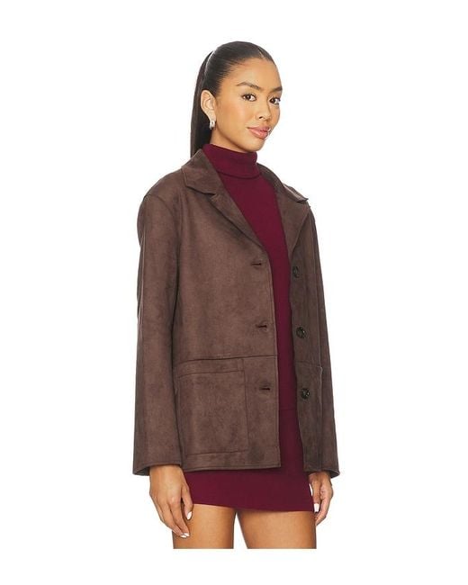 Elodie the Label Red Elodie Hayes Vegan Suede Jacket