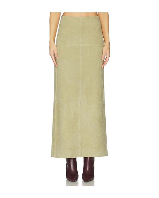 SRG Green Sonya Suede Skirt