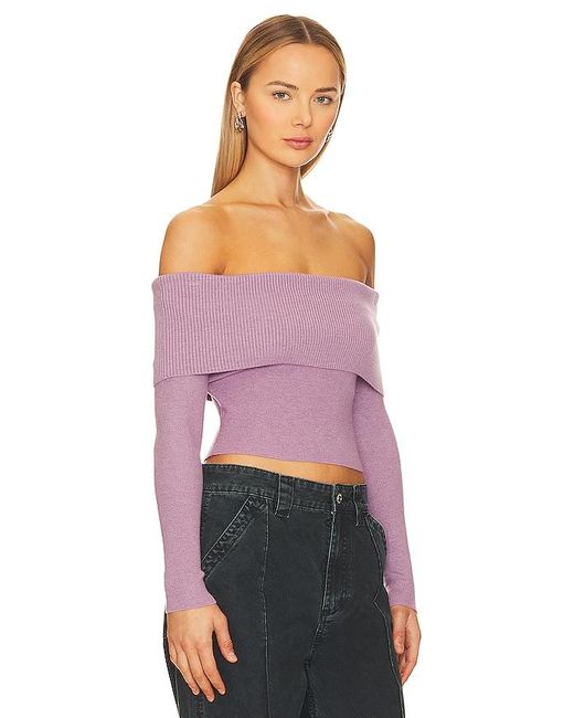 Line & Dot Purple Heart Struck Sweater