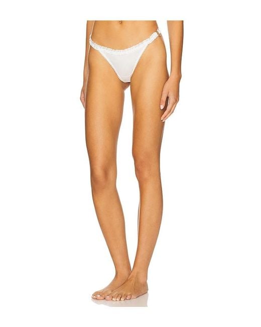 KAT THE LABEL White Celeste Thong