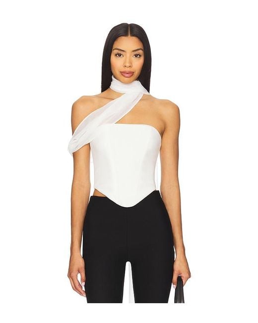 For Love & Lemons White Capri Top