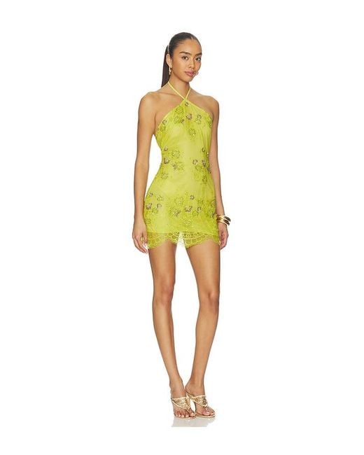 Nbd Yellow Nimrata Mini Dress