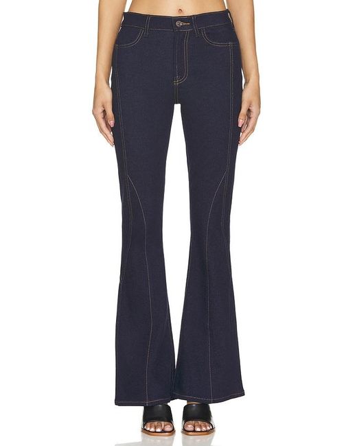 7 For All Mankind Blue Seamed High Waisted Ali