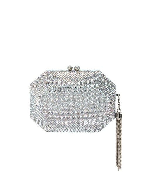 Olga Berg Multicolor Matty Crystal Clutch