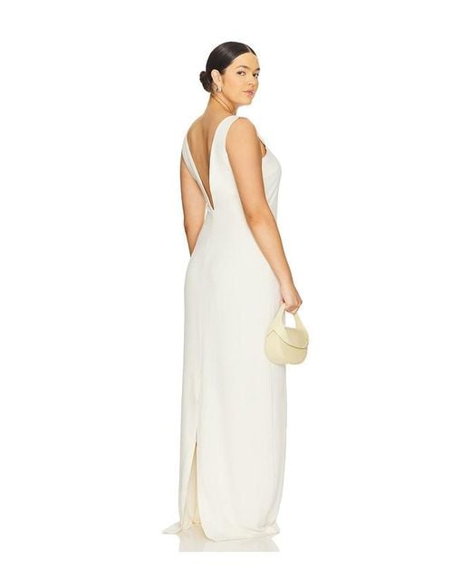 L'academie White Giselle Maxi Dress