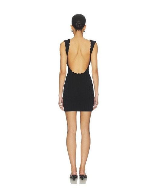 Frankie's Bikinis Black Jules Cable Mini Dress