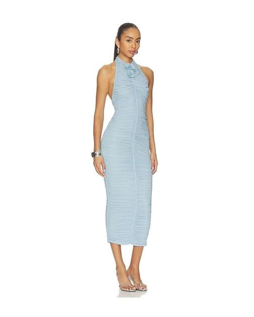 Maygel Coronel Blue Axis Maxi Dress