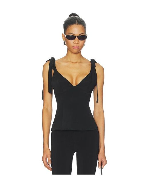 MORE TO COME Black Brixley Deep V Top