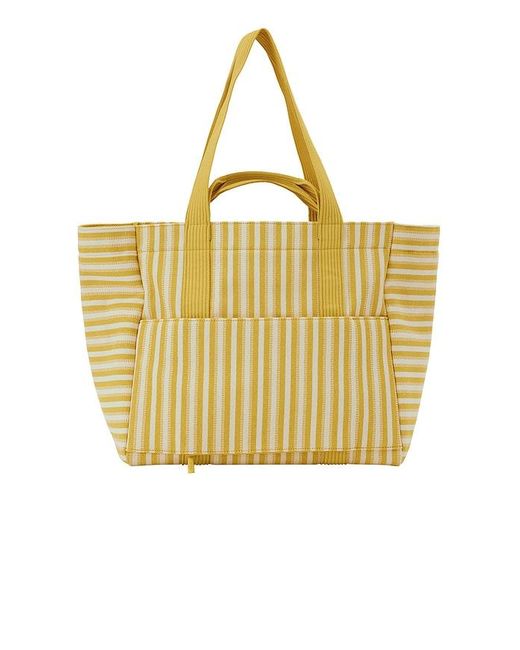 BEIS Yellow The Summer Stripe Tote