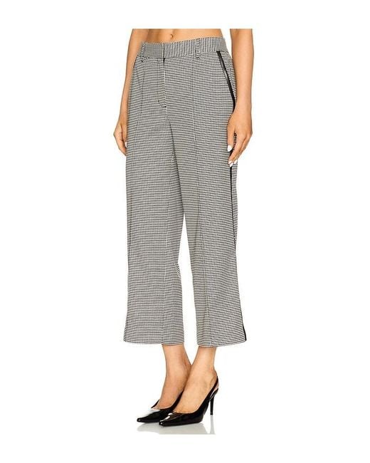 Jonathan Simkhai Gray Miki Cropped Button Hem Pant