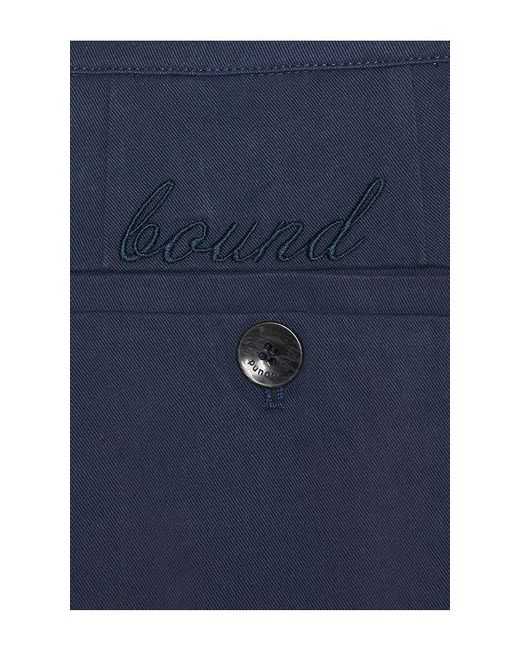 BOUND Blue Pleat Smart Canvas Shorts for men