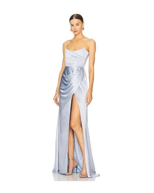 SAU LEE Blue Pasha Gown