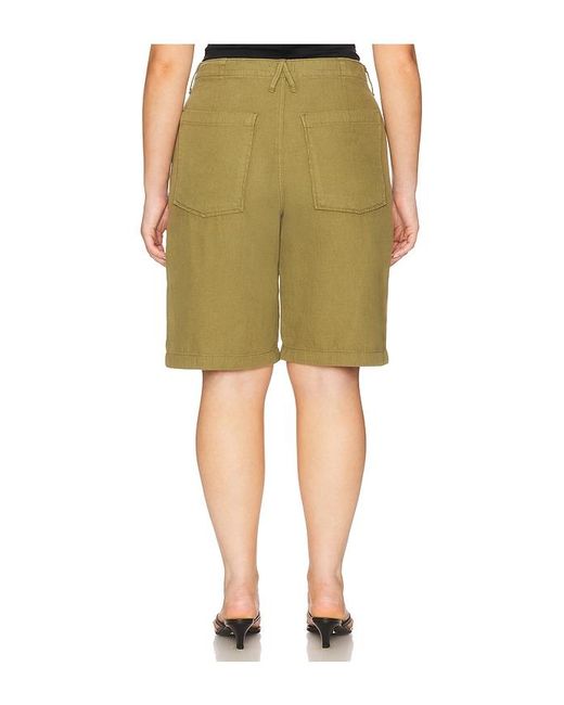 GOOD AMERICAN Green Lite Linen Bermuda Short