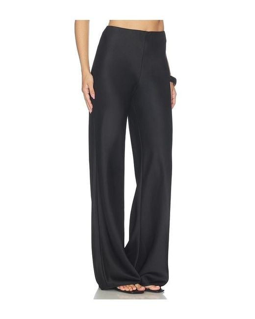 Lovers + Friends Black Olivia Satin Pant