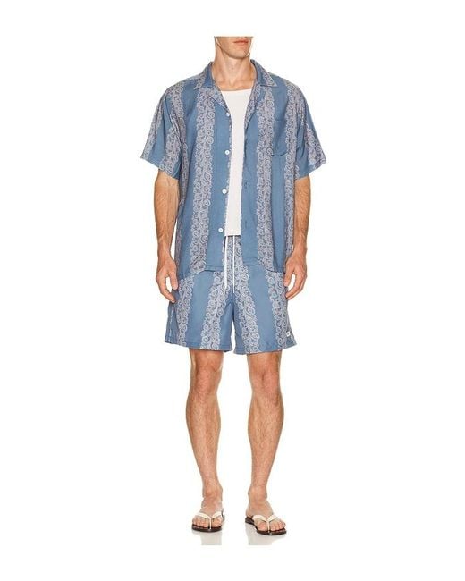 Bather Blue Coral Fiesta Printed Swim Trunks for men