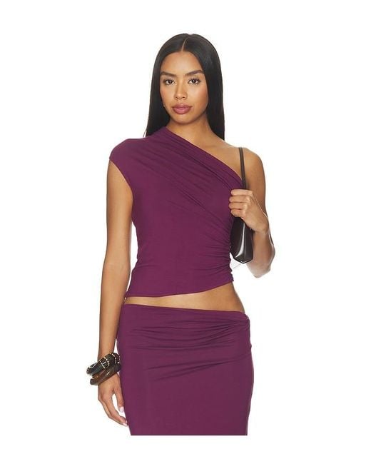 Nia Purple Bartolo Top
