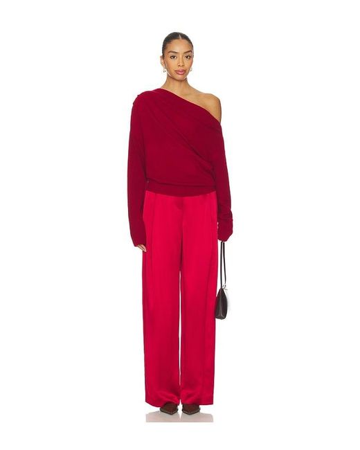 The Sei Red Relaxed Trouser