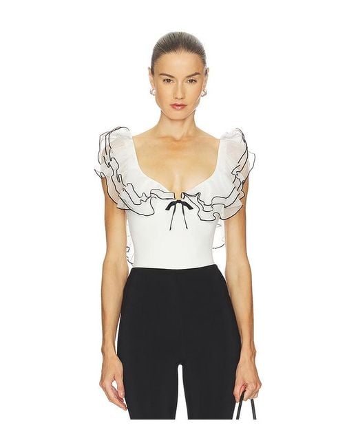 Free People White Sugar Rush Bodysuit