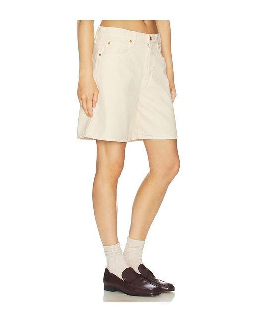 SLVRLAKE Denim White Square Short