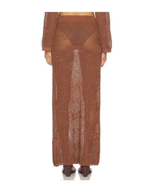 SNDY'S Brown Terra Maxi Skirt