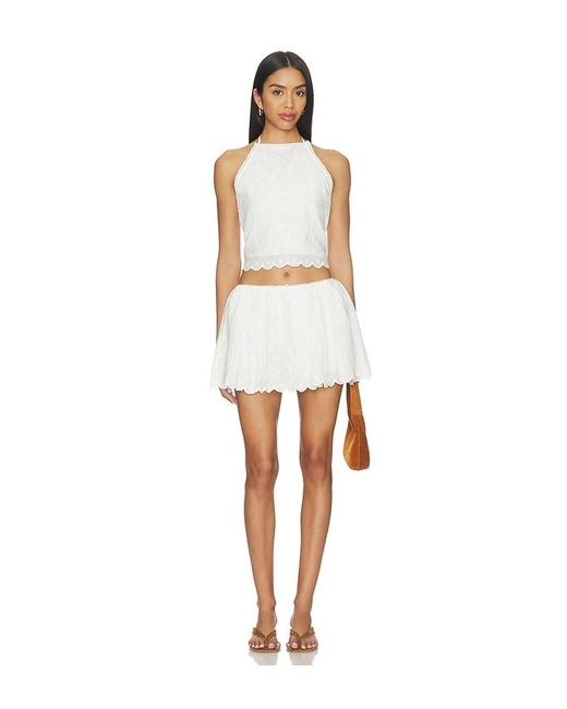 Nia White Paloma Skirt